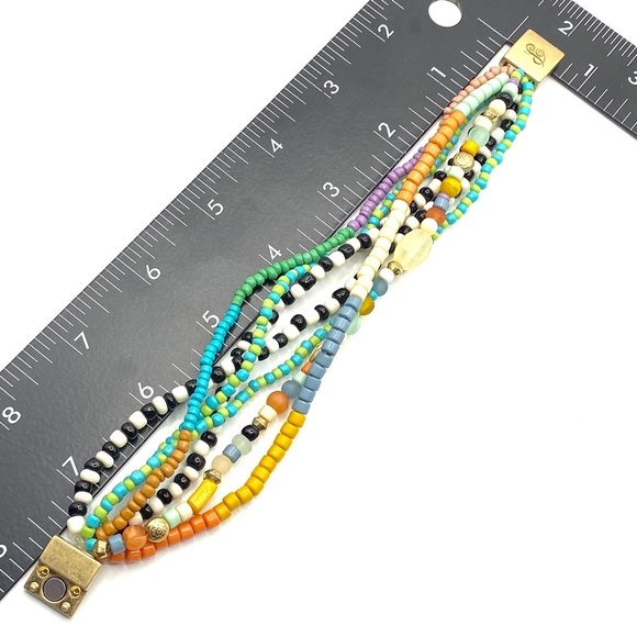 PLUNDER Beaded Multi-Strand Bracelet Magnetic Clasp - Picture 3 of 6